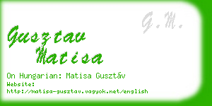 gusztav matisa business card